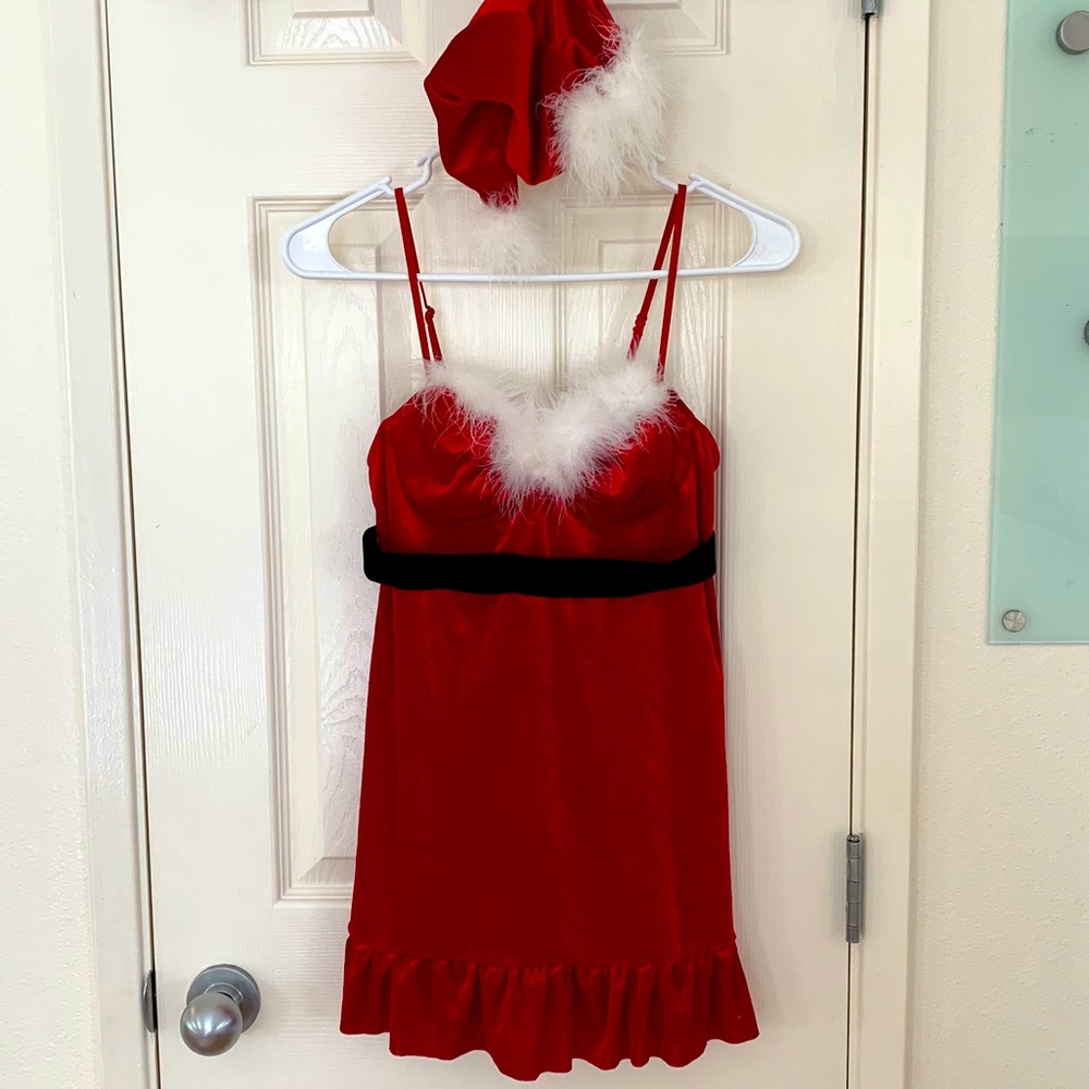 Women’s Sext Santa Outfit / Nightie / Dress & Hat